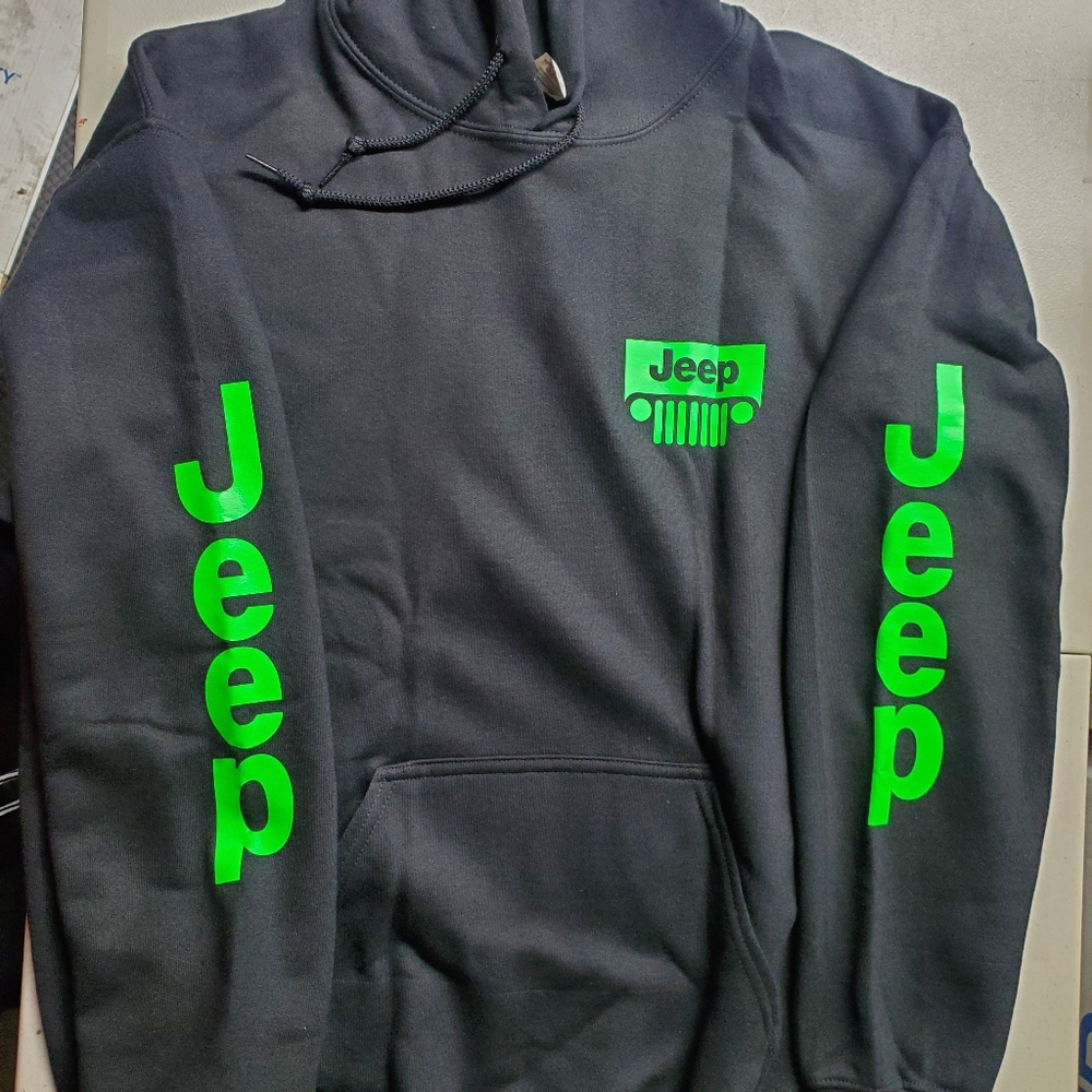 New hoodie Green jeep unisex
